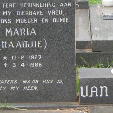 STADEN Maria, van 1927-1986