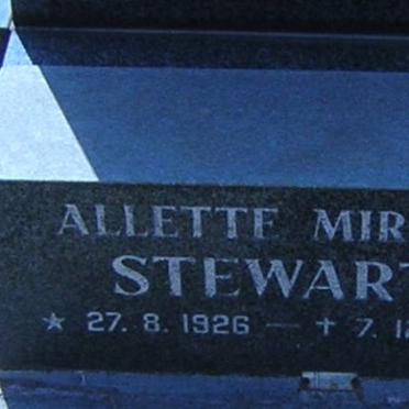STEWART Allette Miriam 1926-1984