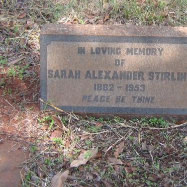 STIRLING Sarah Alexander 1882-1953