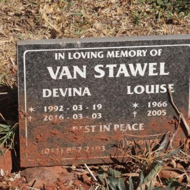 STAWEL Louise, van 1966-2005 :: VAN STAWEL Devina 1992-2016