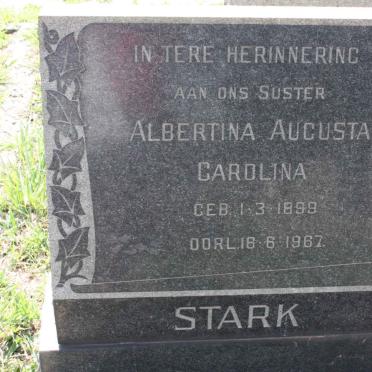 STARK Albertina Augusta Carolina 1899-1967