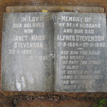 STEVENSON Alfred 1894-1952 &amp; Janet Maud 1889-1961