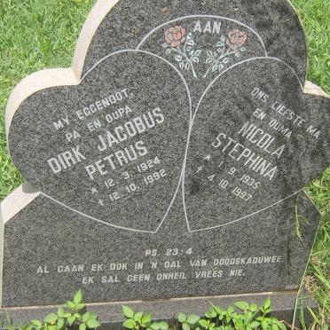 STOLZ Dirk Jacobus Petrus 1924-1992 &amp; Nicola Stephina 1935-1997