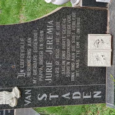STADEN Jurie Jeremia, van 1958-1981