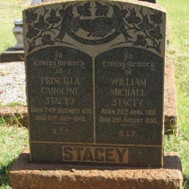 STACEY William Michael 1881-1950 &amp; Priscilla Caroline 1876-1949