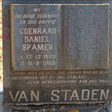 STADEN Coenraad Daniel Spamer, van 1933-1962