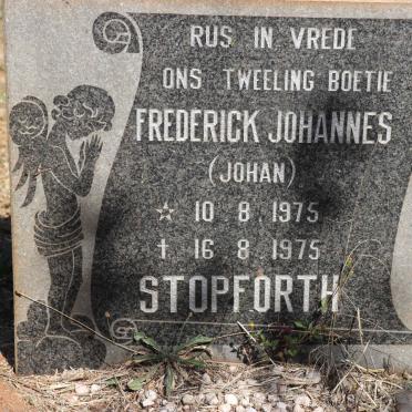 STOPFORTH Frederick Johannes 1975-1975