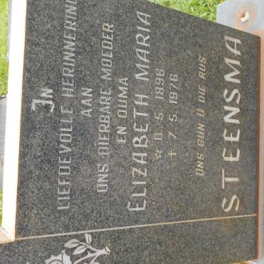 STEENSMA Elizabeth Maria 1896-1976