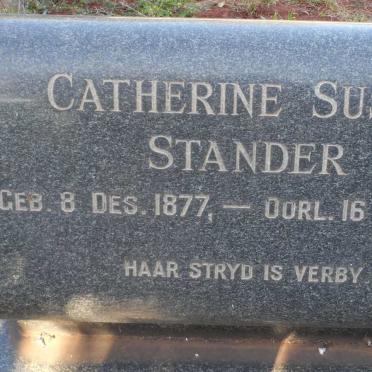STANDER Catherine Susan 1877-1953