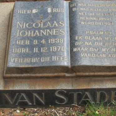 STADEN Nicolaas Johannes, van 1939-1970