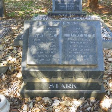 STARK John Adriaan Venter 1902-1959 &amp; Ivy KEMP 1902-1956