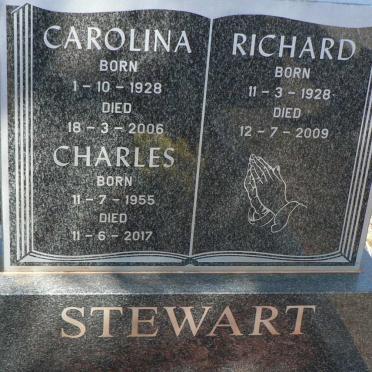 STEWART Richard 1928-2009 &amp; Carolina 1928-2006 :: STEWART Charles 1955-2017