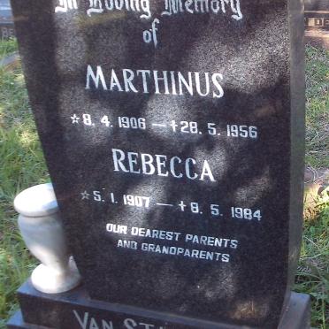 STADEN Marthinus, van 1906-1956 &amp; Rebecca 1907-1984