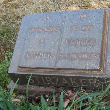STIRZAKER Luther -1952 &amp; Clarice -1952