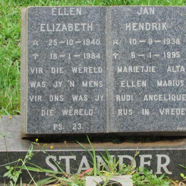 STANDER Jan Hendrik 1938-1995 &amp; Ellen Elizabeth 1940-1984