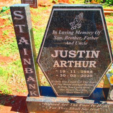 STAINBANK Justin Arthur 1988-2020
