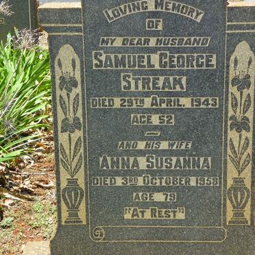 STREAK Samuel George -1943 &amp; Anna Susanna -1958