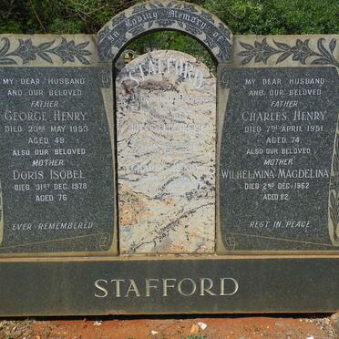 STAFFORD George Henry -1953 &amp; Doris Isobel -1978 :: STAFFORD Charles Henry -1951 &amp; Wilhelmina Magdelina -1962