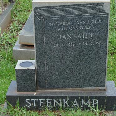 STEENKAMP Hannatjie 1932-1981