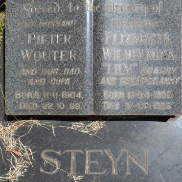 STEYN Pieter Wouter 1904-1968 &amp; Elizabeth Wilhelmina 1906-1985