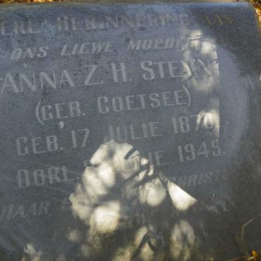 STEYN Anna Z.H. nee COETSEE 1870-1945