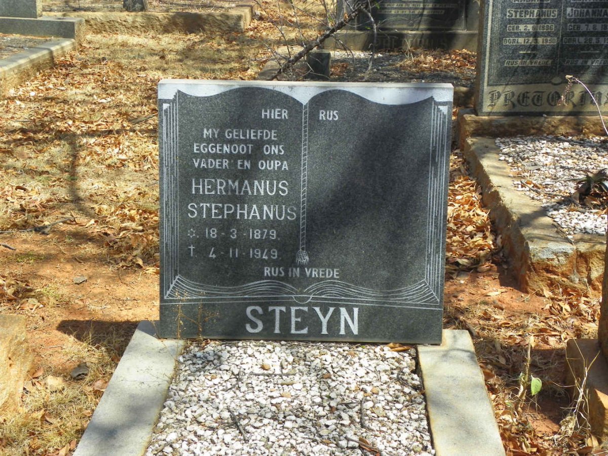 STEYN Hermanus Stephanus 1879-1949