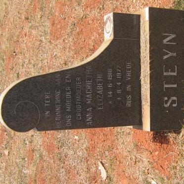 STEYN Anna Magrietha Elizabeth 1918-1977