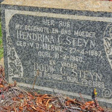 STEYN Douw G. 1880-1968 &amp; Hendrina G. V.D. MERWE 1887-1960