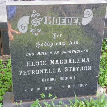 STRYDOM Elsie Magdalena Petronella nee BOSCH 1895-1982