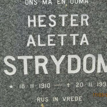 STRYDOM Hester Aletta 1910-1992