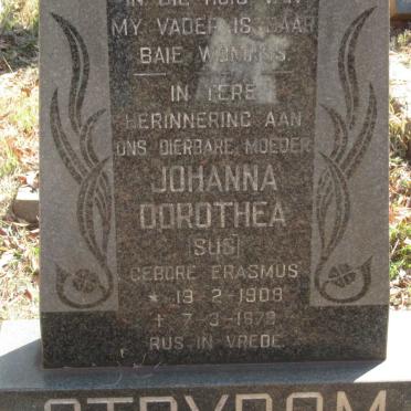 STRYDOM Johanna Dorothea nee ERASMUS 1908-1979