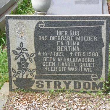 STRYDOM Bertina 1921-1980
