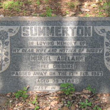 SUMMERTON Muriel Adelaide nee GIBBONS -1957