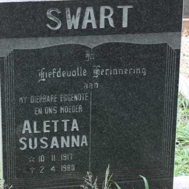 SWART Aletta Susanna 1917-1980
