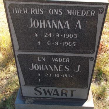 SWART Johannes J. 1892- &amp; Johanna A. 1903-1965