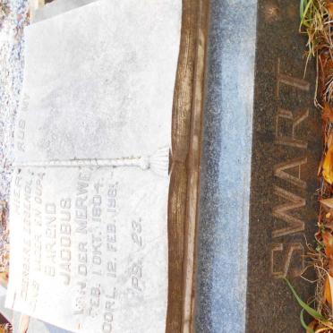SWART Barend Jacobus Van Der Merwe 1904-1961