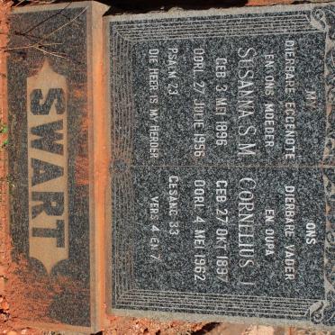 SWART Cornelius J. 1897-1962 &amp; Susanna S.M. 1896-1956