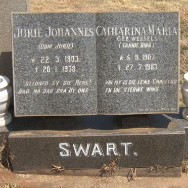 SWART Jurie Johannes 1903-1978 &amp; Catharina Maria WESSELS 1907-1983