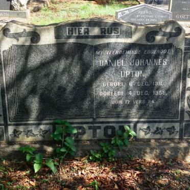 UPTON Daniel Johannes 1911-1959