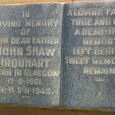 URQUHART John Shaw 1861-1943