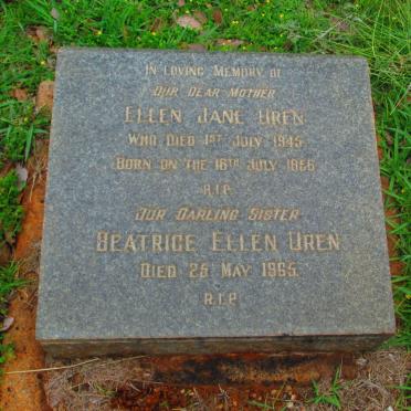 UREN Ellen Jane 18?8-1945 :: UREN Beatrice Ellen -1965