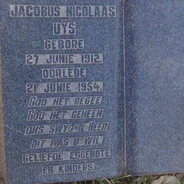 UYS Jacobus Nicolaas 1912-1954