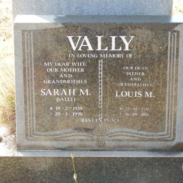 VALLY Louis M. 1939-2014 &amp; Sarah M. 1939-1996