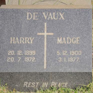 VAUX Harry, de 1899-1972 &amp; Madge 1900-1977