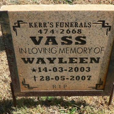 VASS Wayleen 2003-2007