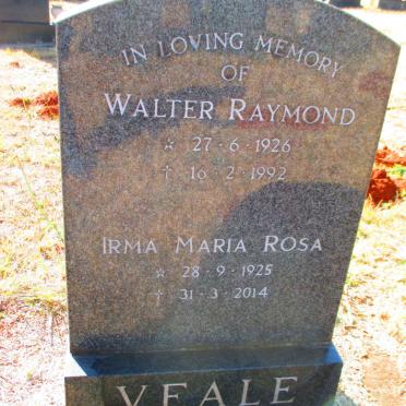 VEALE Walter Raymond 1926-1992 &amp; Irma Maria Rosa 1925-2014