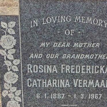 VERMAAK Rosina Fredericka Catharina 1887-1967
