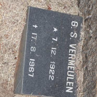 VERMEULEN G.S. 1922-1967
