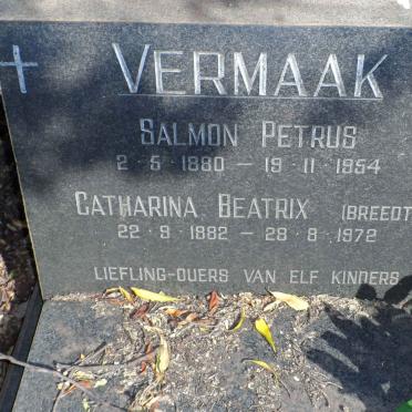 VERMAAK Salmon Petrus 1880-1954 &amp; Catharina Beatrix BREEDT 1882-1972