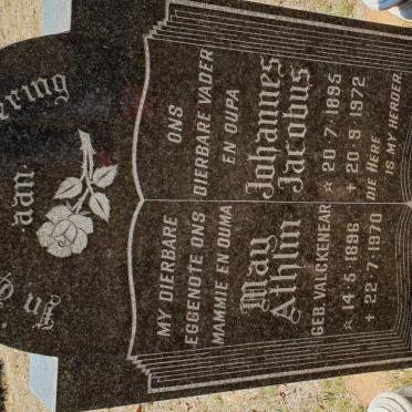 VERMAAK Johannes Jacobus 1895-1972 &amp; May Athlin VALCKENEAR 1896-1970